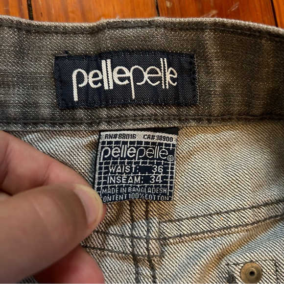 Vintage Pelle Pelle Jeans Y2K Men’s Size 36x34 Embroidered Skater Street Hip Hop - Picture 2 of 12